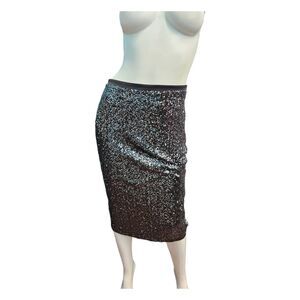 EXPRESS Black Sequin Pencil skirt Size 4